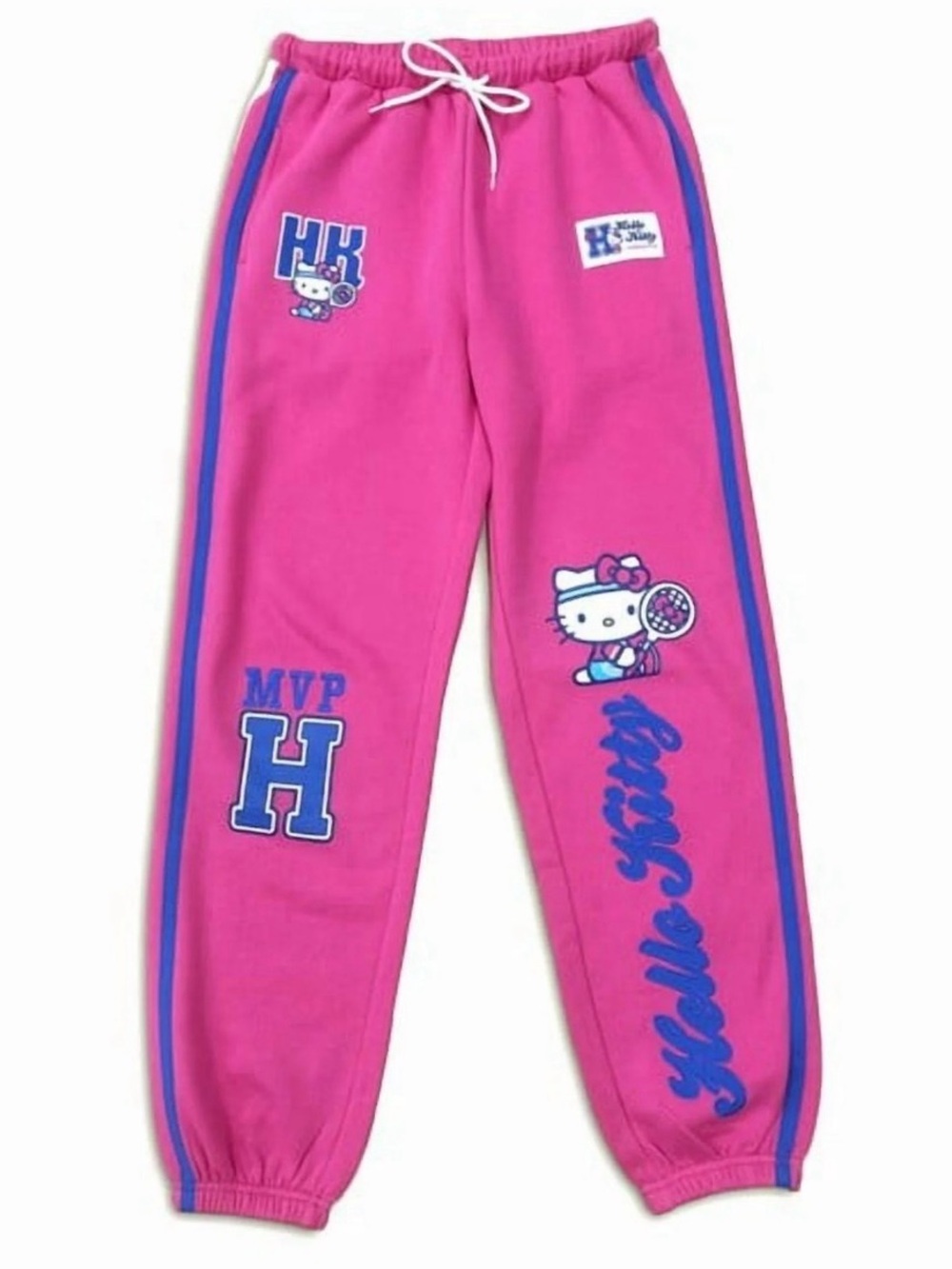 Hello Kitty Pink Joggers with Blue Accents